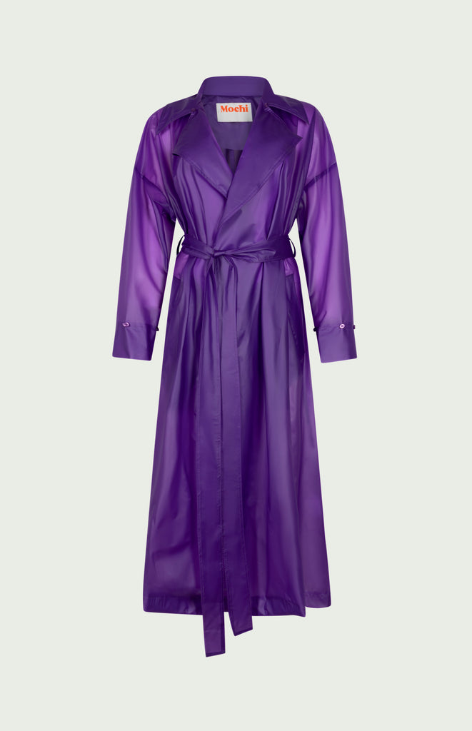 All Things Mochi - Signatures - Falling for You - Keizer Faux Fur Coat - Purple - Faux fur rain coat (front, without faux fur)