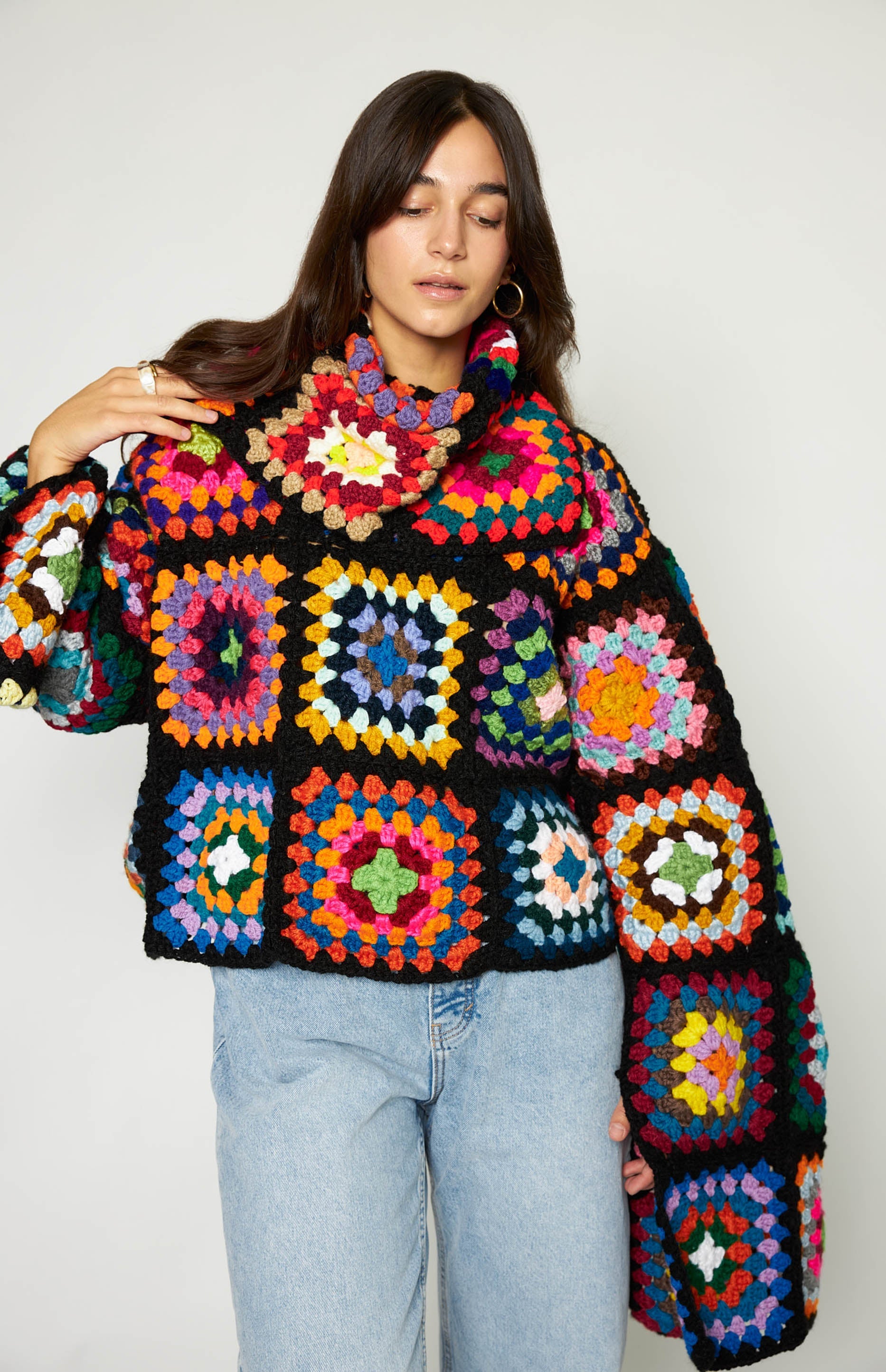 Crochet outlet sweater