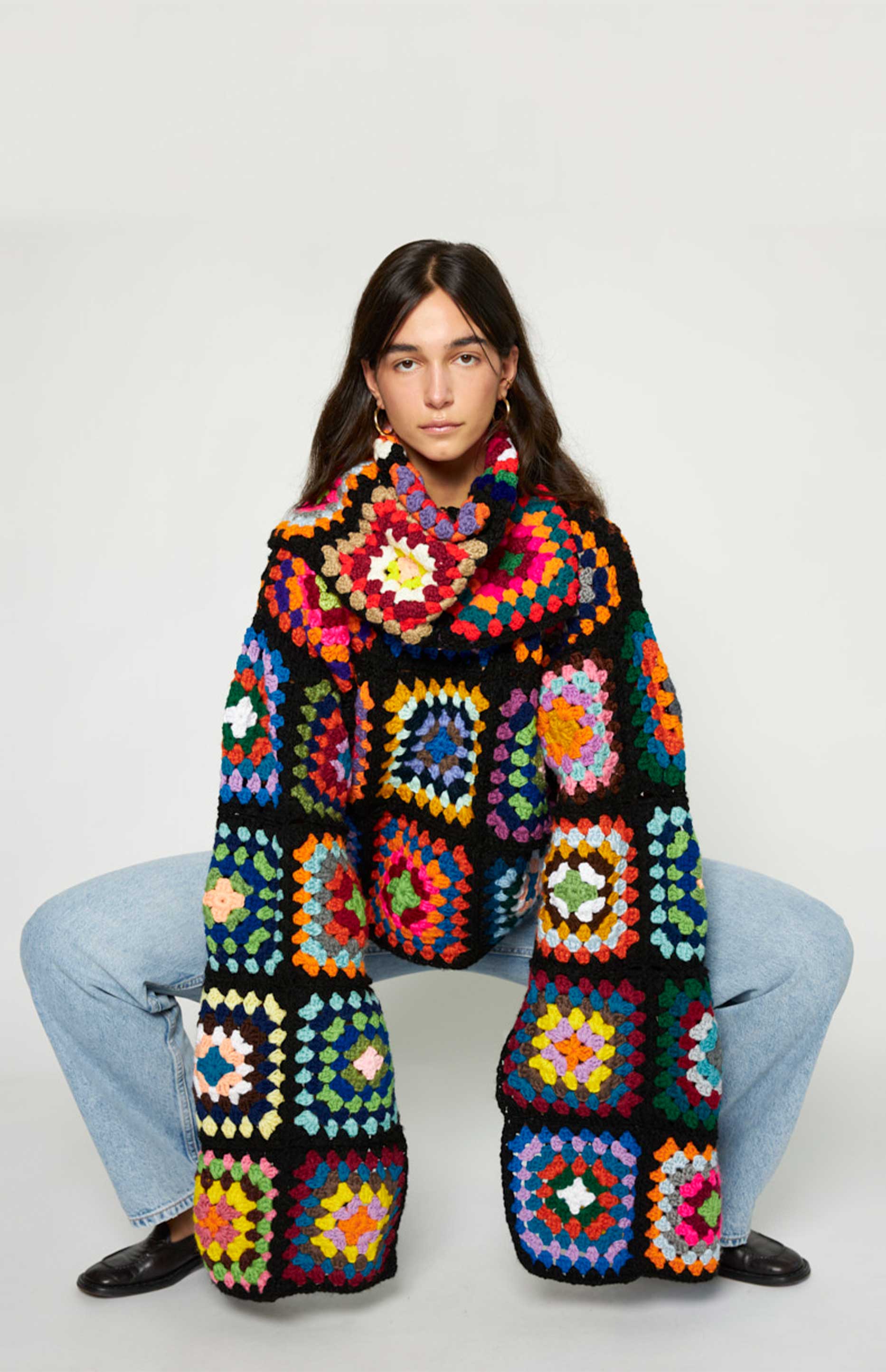 【hyke】2024SS　CROCHETED SWEATER hyke】2024SS CROCHETED SWEATER