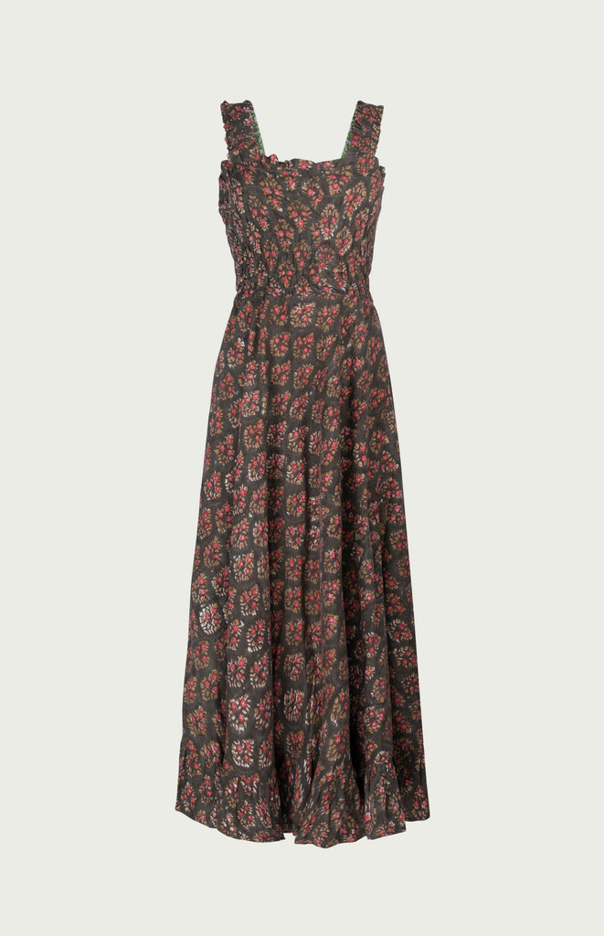 All Things Mochi - Femme Fatale - Jane Reversible Dress - Brown (front)