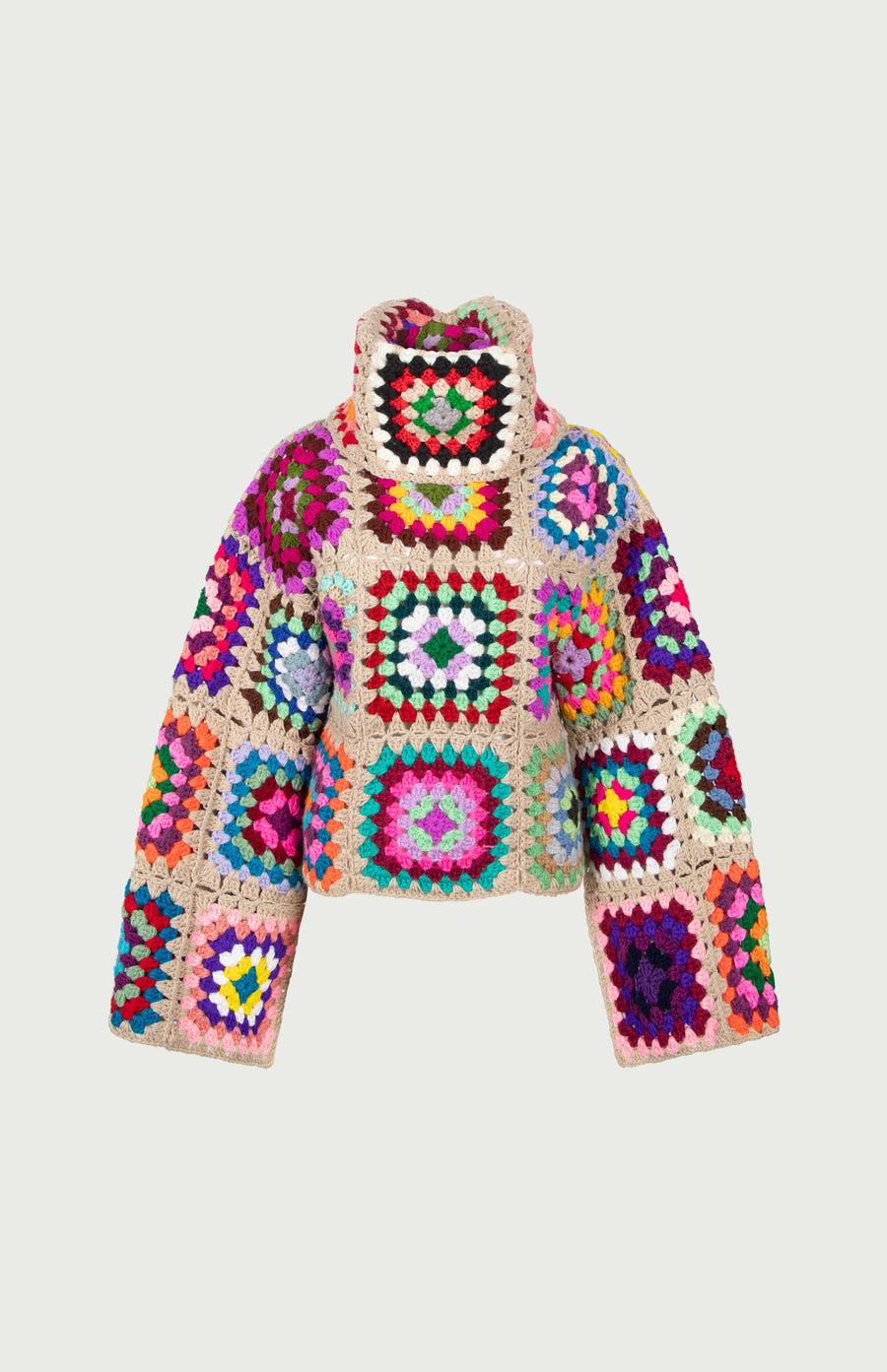 Floor Crochet Sweater Beige