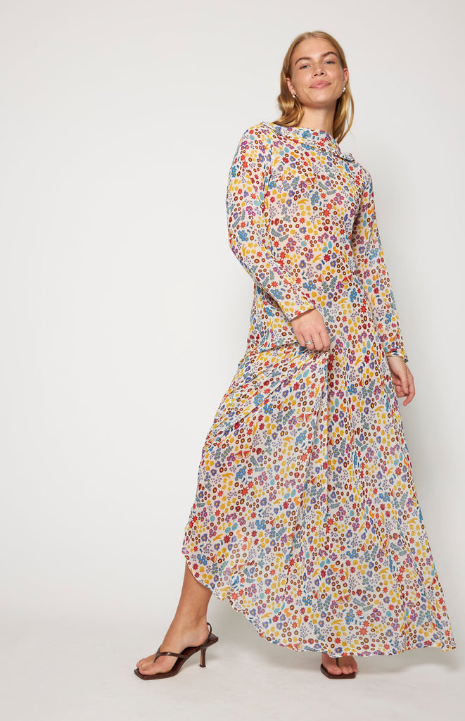 All Things Mochi - Hungary Collection - Mochi Signatures - Flora Dress - Floral maxi style dress - Multi (front)