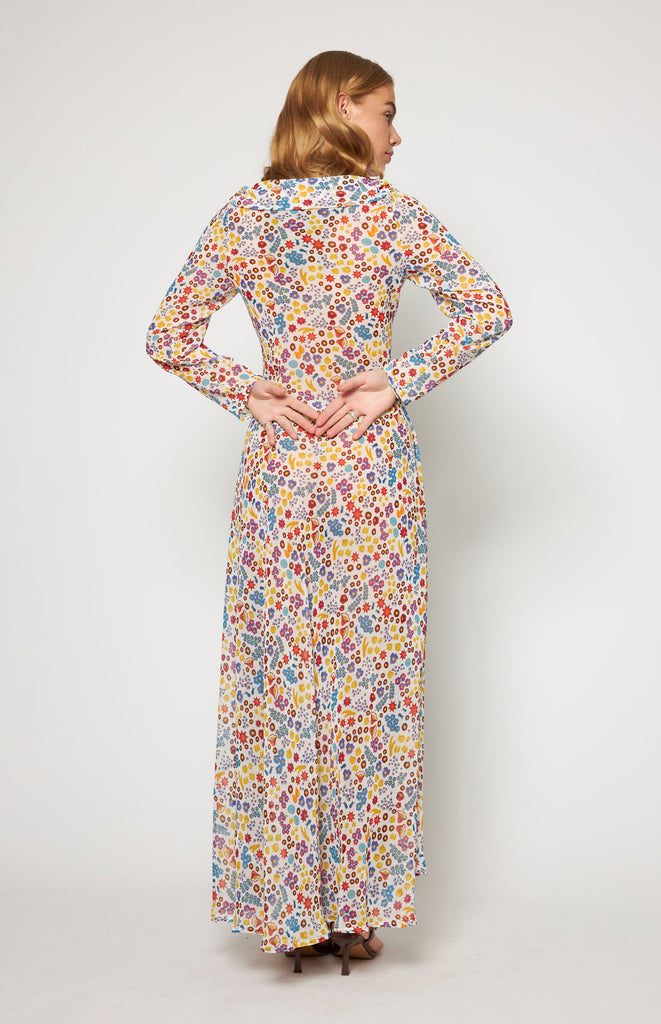 All Things Mochi - Hungary Collection - Mochi Signatures - Flora Dress - Floral maxi style dress - Multi (back)