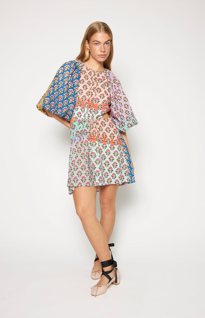 All Things Mochi - The Garden Party - Bunny Dress - Tea party style dress - Multi (front)