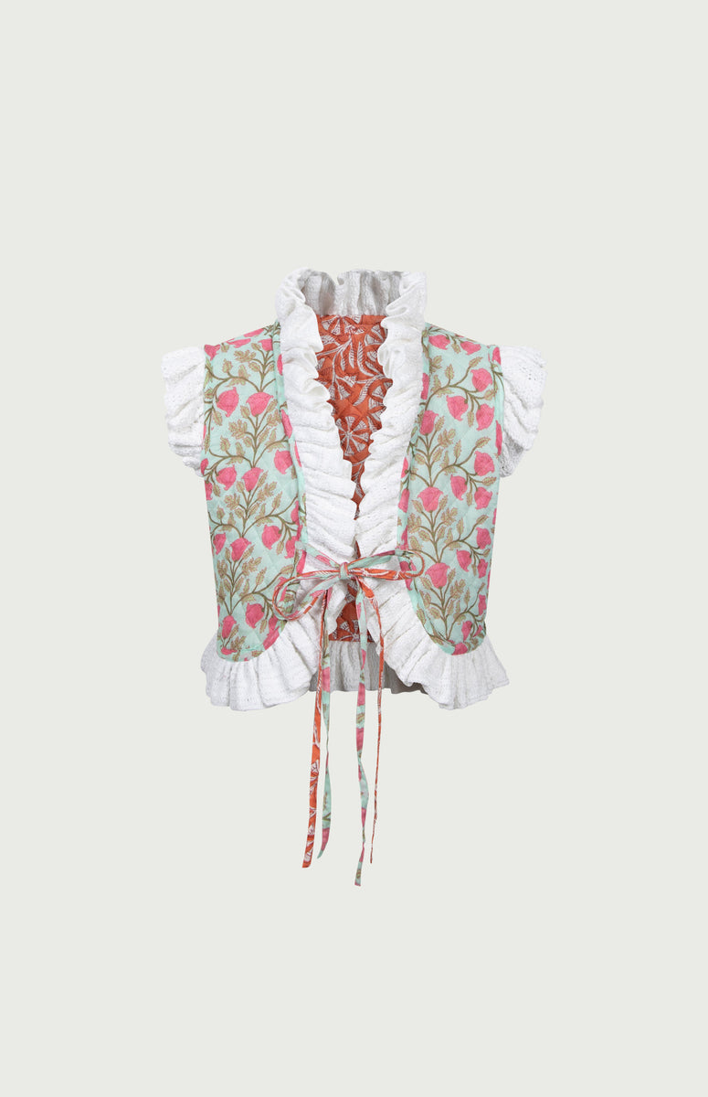 Gia Reversible Vest Orange | Shop Online | Mochi® Official Store