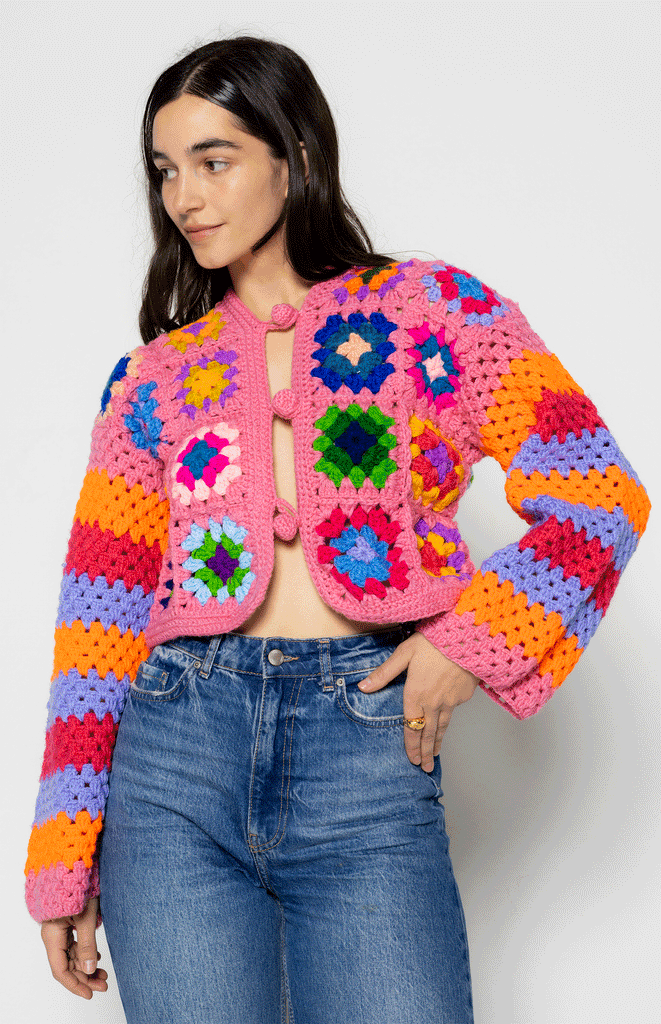 All Things Mochi_Lina Crochet Cardigan Pink