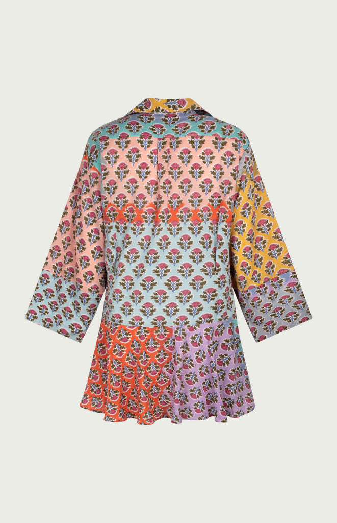 All Things Mochi - The Garden Party - Duke Shirt Dress - Flowy shirt style dress - Multi (back)