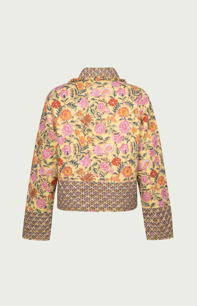 All Things Mochi - Mochi Uplifted - Fall of Bloom - Peony Jacket: reversible short quilted jacket (back)