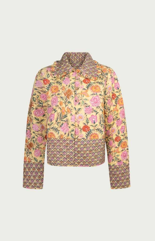 All Things Mochi - Mochi Uplifted - Fall of Bloom - Peony Jacket: reversible short quilted jacket (front)