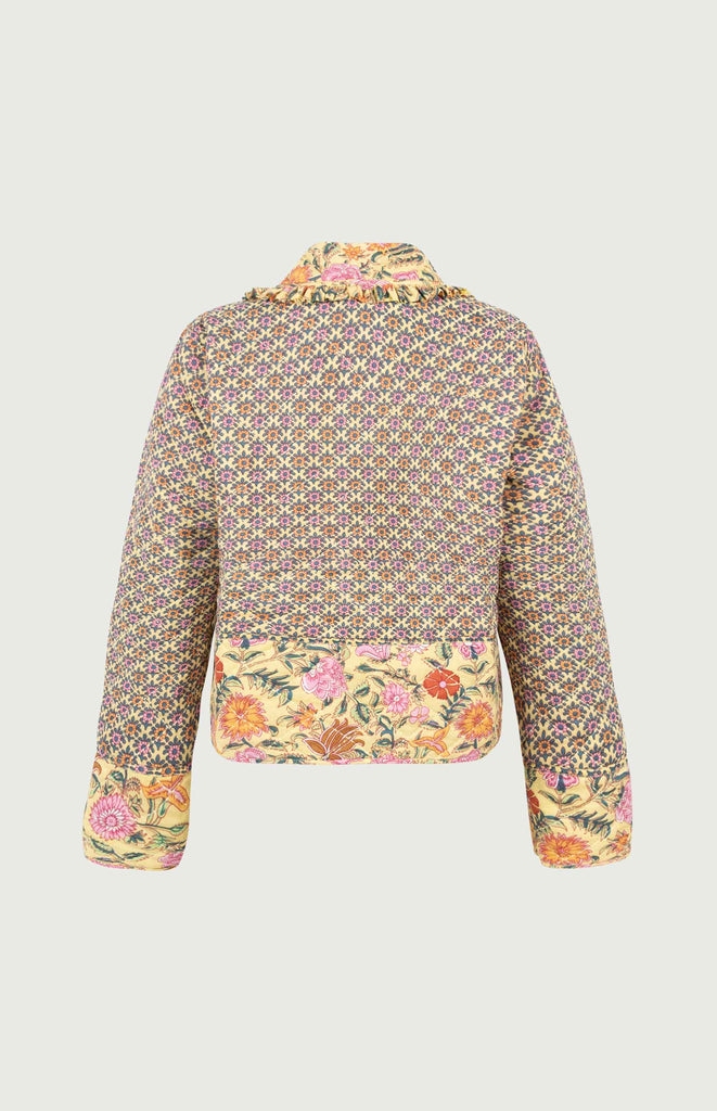 All Things Mochi - Mochi Uplifted - Fall of Bloom - Peony Jacket: reversible short quilted jacket (reversed, back)