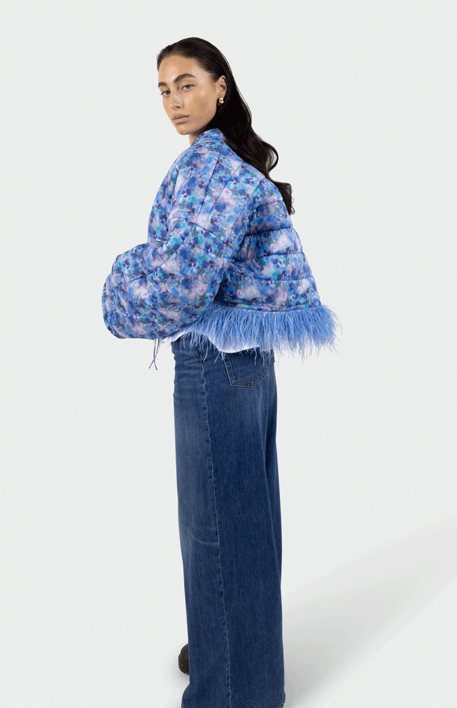 All-Things-Mochi_Bluebell-Feather-Jacket_Model-Image