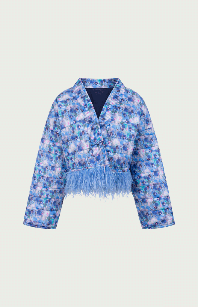 All-Things-Mochi_Bluebell-Feather-Jacket_Model-Image