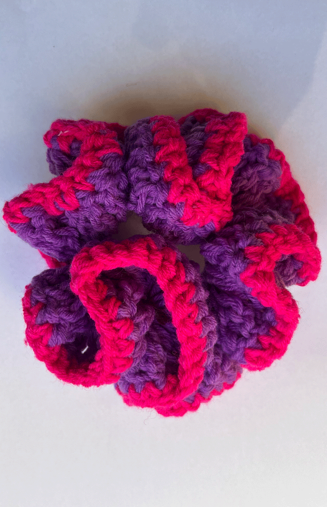 All Things Mochi Crochet Scrunchies _ Pink