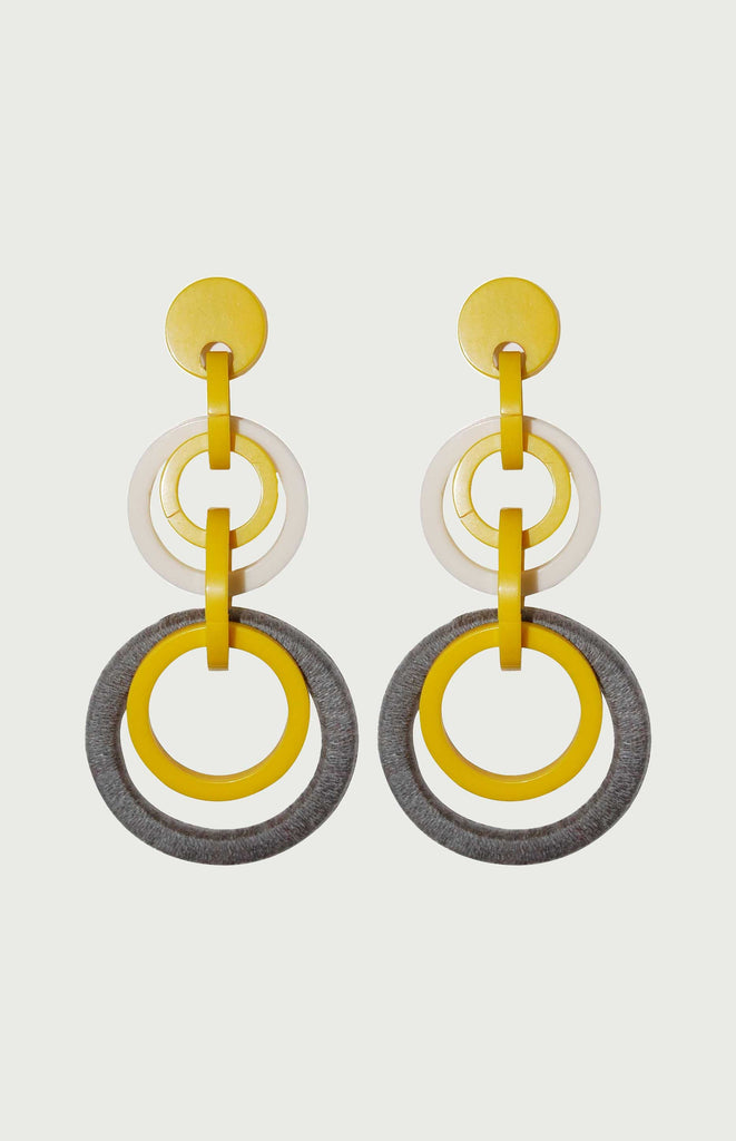 All Things Mochi - Zoe Earrings - colorful round shaped earrings (yellow)