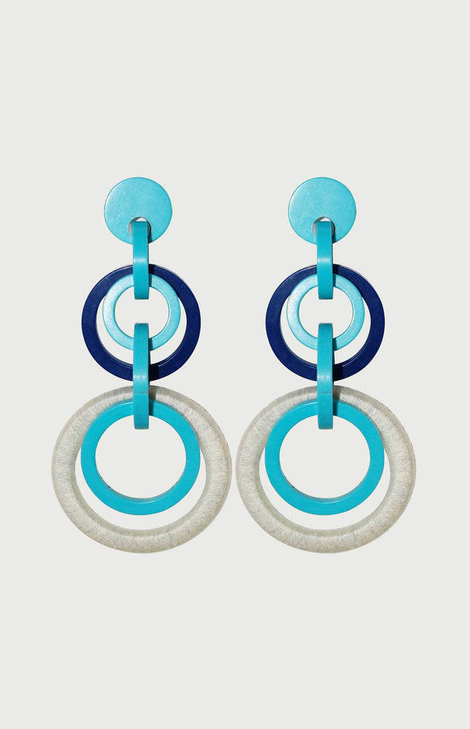 All Things Mochi - Zoe Earrings - colorful round shaped earrings (babyblue)