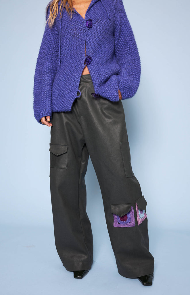 All Things Mochi - Crochet - Falling for You - Amstel Crochet Pants - Multi - Unique colorful Mochi granny square crochet pants
