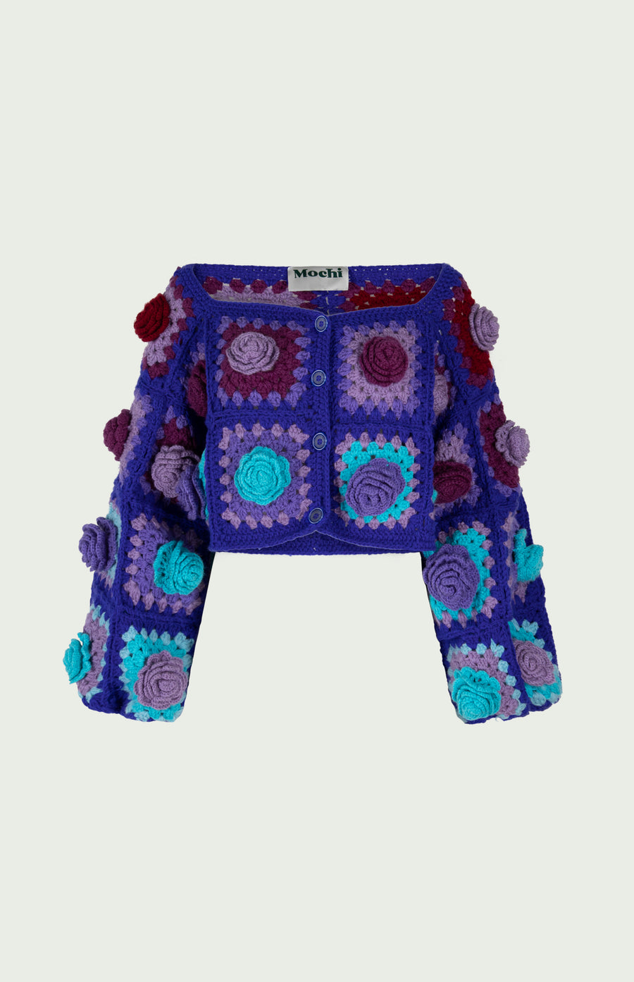 Rijn Crochet Cardigan Purple