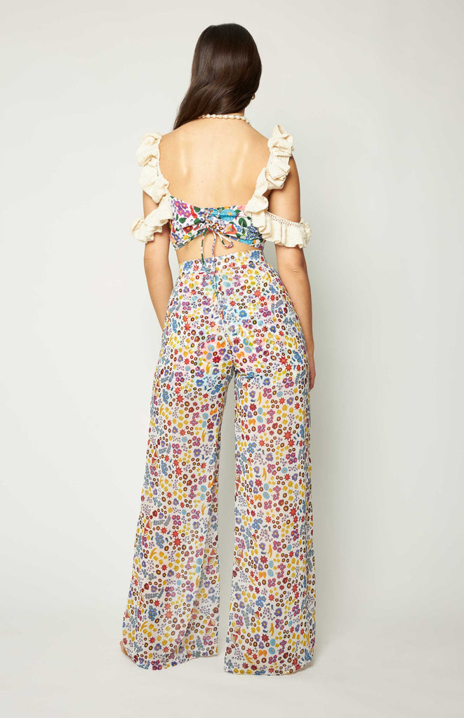 All Things Mochi - Hungary Collection - Mochi Signatures - Bora Pants - Floral flared style trousers - Multi