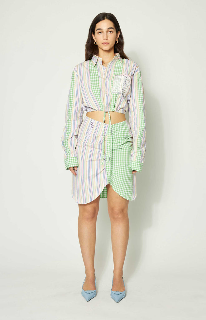 All Things Mochi - Mochi Reconstructed - Ginger Shirt Dress - Reconstructed mini shirt style dress