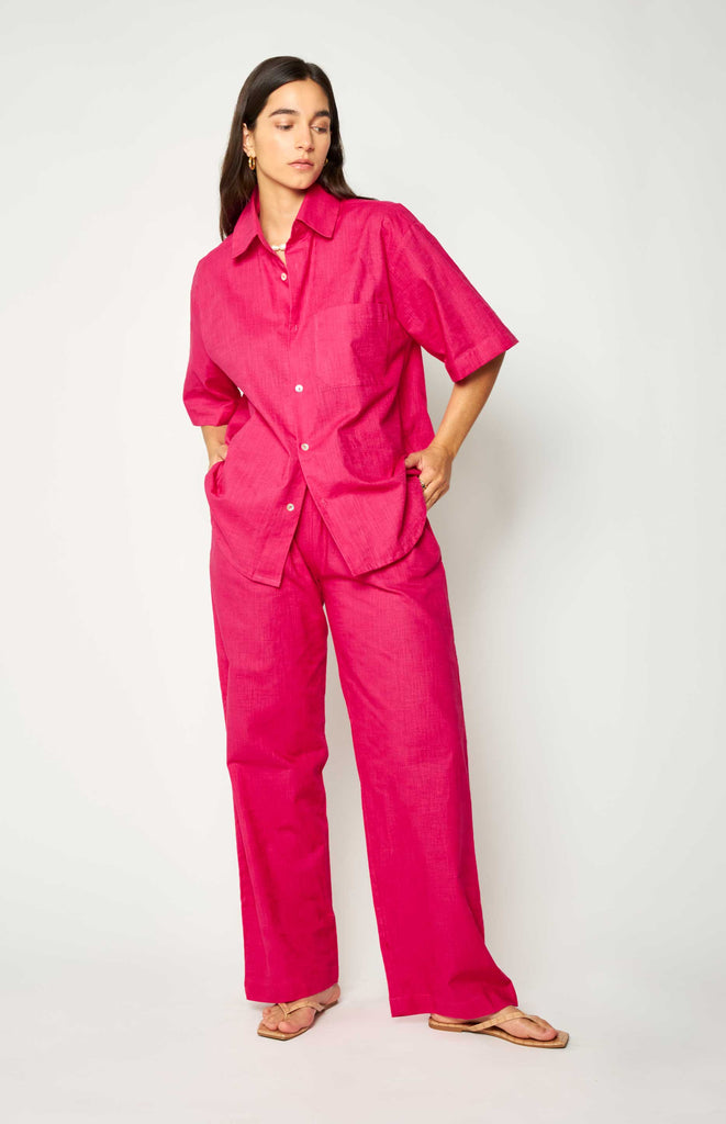All Things Mochi - Mochi Signatures - Yoko linen pants - fuchsia