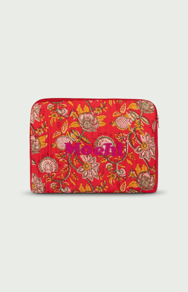 All Things Mochi - Mochi Uplifted - Carell Laptop Sleeve - Fuchsia (front)
