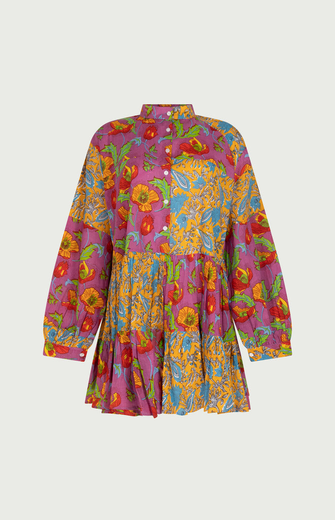 Lizzy Dress - All Things Mochi - An Ode to Mama - Short ruffled dress with oversized fit (front)