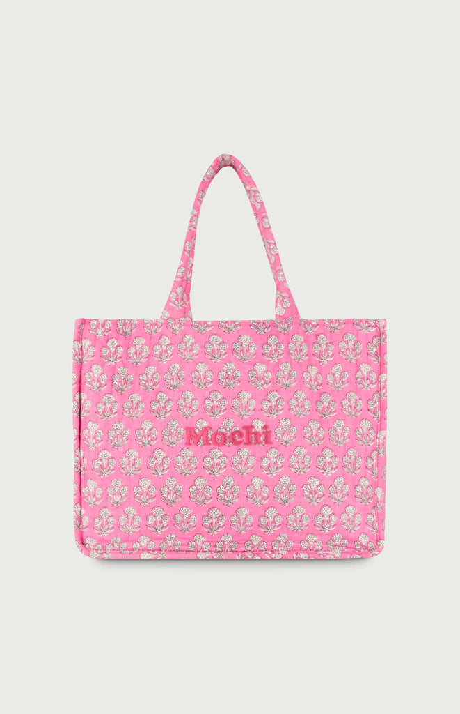 All Things Mochi - Mochi Uplifted - Lucy Tote Bag - Pink (front)