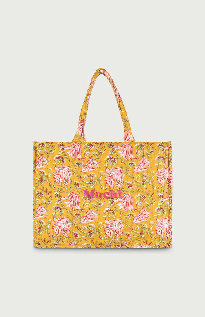 All Things Mochi - Mochi Uplifted - Lucy Tote Bag - Yellow (front)